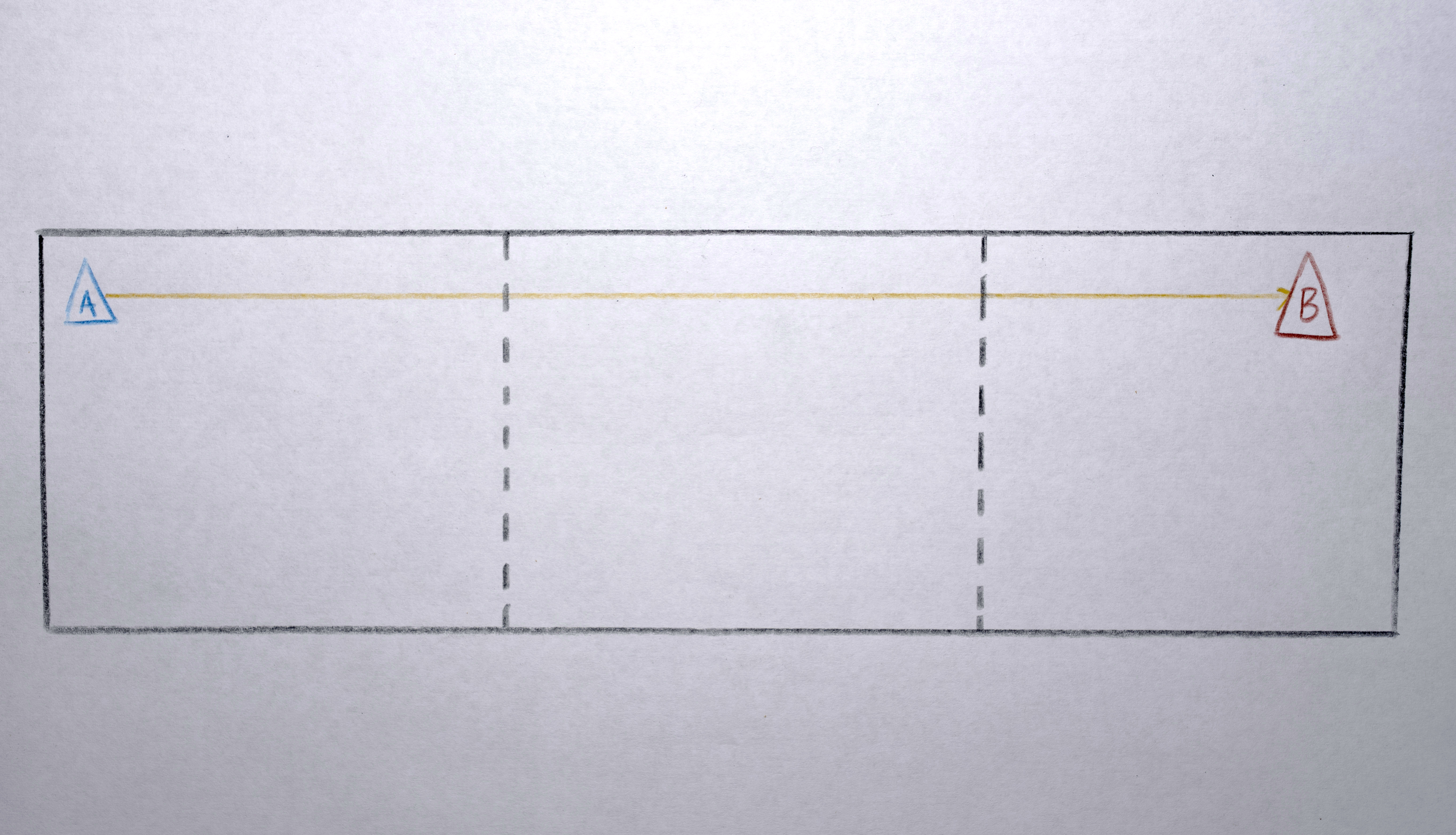 When the polygons traversed across the three screens, I didn't like how linear it was.